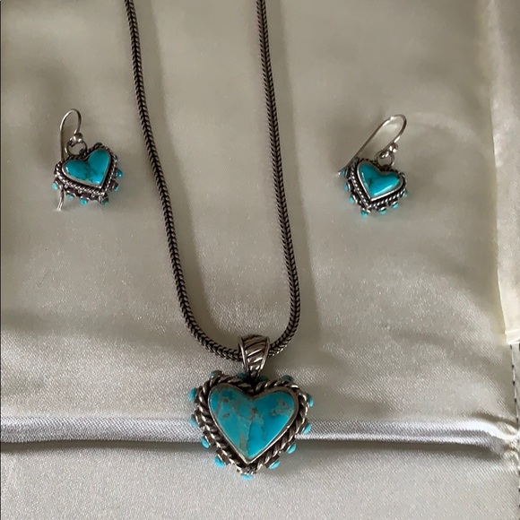 Navajo Turquoise Set Rare Stamped - Picture 4 of 16